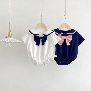 Body chip cộc tay Bodysuit liền thân cho bé sơ sinh bé trai bé gái Body chip NƠ xinh xắn SLH165