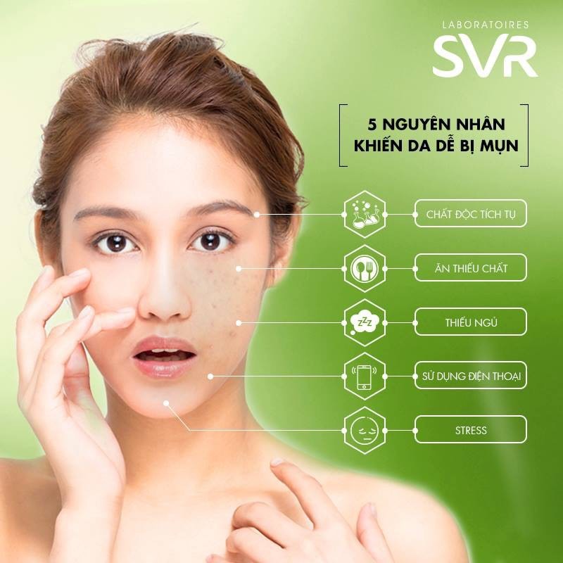 Sữa Rửa Mặt SVR Cho Da Dầu Mụn MẪU MỚI