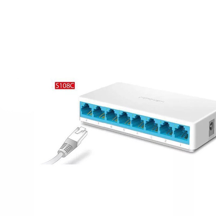 Switch chia mạng 8 cổng Mercury S108  – Hub mạng LAN Ethernet