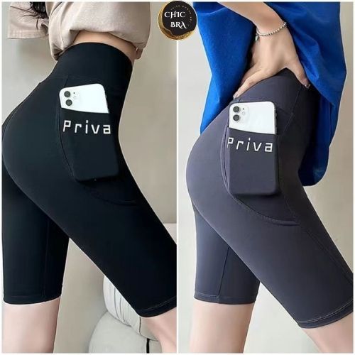 Quần legging nữ cạp cao tôn dáng co giãn 4 chiều, quần legging thể thao tập gym aerobic yoga thoáng khí có túi