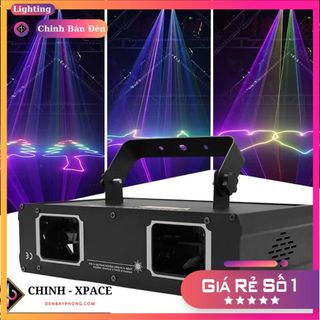 Đèn laser bay phòng quét tia 2 cửa 7 màu dành cho phòng bay, karaoke, sự kiện, tiệc cưới, bar, club.