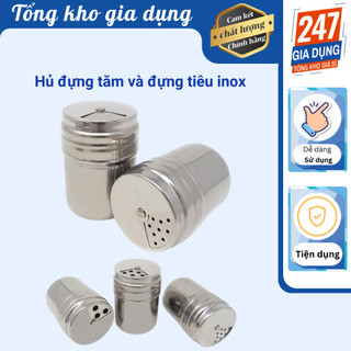 Hủ đựng tăm và đựng tiêu inox, ống tăm inox