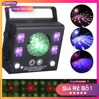 Đèn nấm laser 4in1 chớp, chiếu tia laser, nấm pha lê 7 màu cảm biến theo nhạc hot nhất hiện nay.