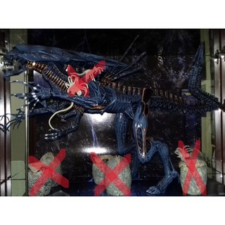 Mô hình neca real aliens 2 anniversary deluxe xenomorph queen + alien defiance + glow in the dark egg facehugger figures
