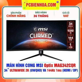Màn hình cong msi optix mag342cqr - 34in ultrawide 2k va 144hz 1ms -36t