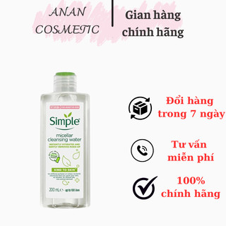 Nước tẩy trang Simple Micellar Water