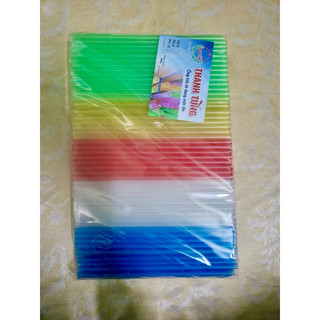 Ống hút trong màu phi 6 - ống hút nước mía - 500g/ bịch