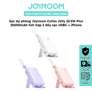 Sạc dự phòng iP 22.5w Joyroom Cuties Plus 20000mAh tích hợp 2 dây sạc