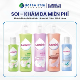 [250ml] Dung dịch vệ sinh phụ nữ Lactacyd lá trầu odor fresh/ Soft & Silky/ Pro Sensitive
