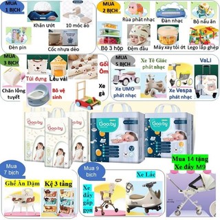 (có chọn quà) Tã Bỉm Gooby Hàn Quốc Cao Cấp size dán/quần NB/S/M/L/XL/XXL