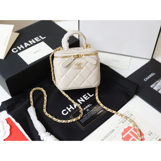 Túi đeo chéo Cha.nel vanity mini super size 10,5cm da thật fullbox