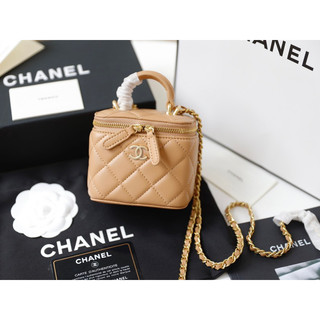 Túi đeo chéo Cha.nel vanity mini super size 10,5cm da thật fullbox