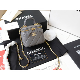 Túi đeo chéo Cha.nel vanity mini super size 10,5cm da thật fullbox