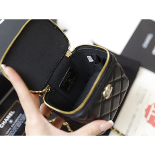Túi đeo chéo Cha.nel vanity mini super size 10,5cm da thật fullbox