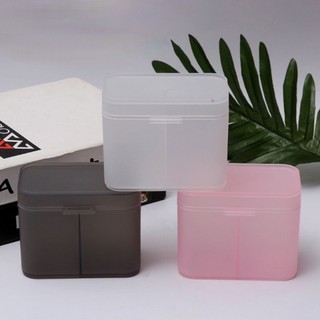 Hộp nhựa 2 ngăn - 1 ngăn đựng giấy lau gel- bông tăm -kẹp tăm- bông tẩy trang....