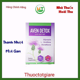 Viên mát Gan AVEN DETOX hộp 60 viên - Chĩnh hãng Thuỵ Sỹ