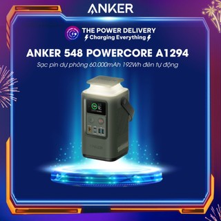 Sạc pin dự phòng anker 548 powercore 192wh a1294 đèn tự động, lifepo4 60.000mah với màn hình kỹ thuật số thông minh