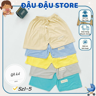 Set 10 Quần Đùi Chục Mác Sơ Sinh Thun Lạnh Cho Bé Gái Bé Trai 4 - 15kg Vải Thoáng Mát Mềm Mịn [QL03] Đậu Đậu Store