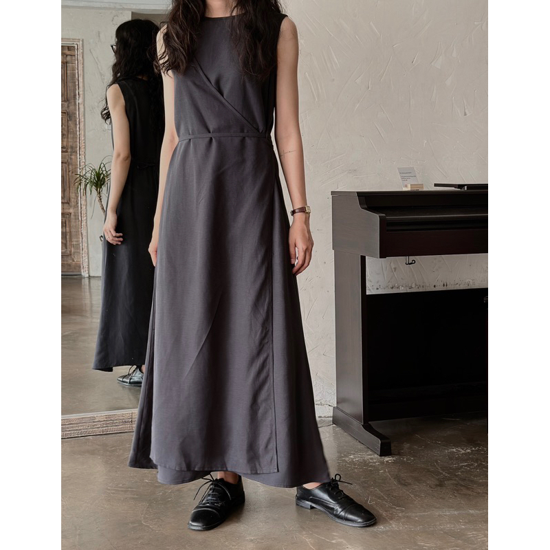 Đầm cột eo linen - ĐJ41