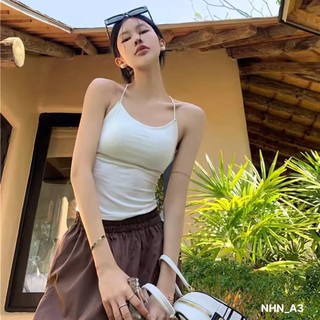 Áo gân lụa yếm hở lưng đan dây cực sexy