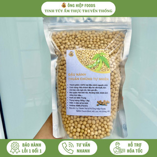 1kg đậu nành / đỗ tương thuần chủng tự nhiên - hạt mẩy, chắc, thơm - ông hiệp foods