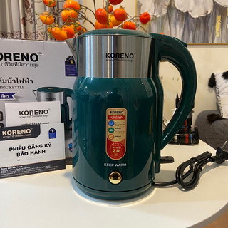 Ấm ủ-Ấm đun siêu tốc KORENO kN-220 dung tích 2L-chất liệu inox liền 304-tự động ngắt khi sôi