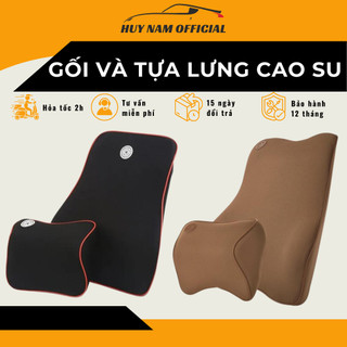  Gối Tựa Đầu Và Lưng Bằng Cao Su Non HUY NAM OFFICIAL- Gối Tựa Đầu Đàn Hồi Cực Tốt Chống Đau Lưng Cho Ghế Ô Tô Và Văn Ph 