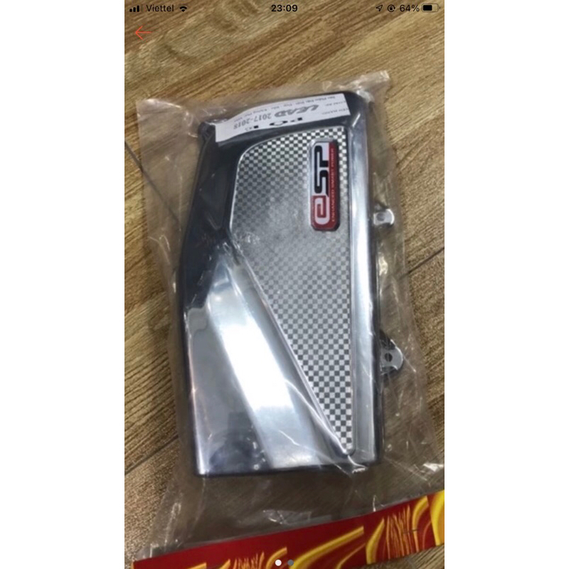 Ốp bầu gió (pô e ) xe LEAD 2013->2019 ( nhựa abs xi trắng cao cấp sáng bóng )
