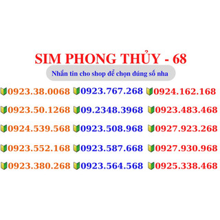 Sim 4g vietnamobile phát lộc thần tài giá rẻ - số phong thuỷ đuôi 38-68-86-39-79