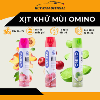  Xịt Thơm Khử Mùi Nội Thất Ô Tô OMINO M11 330ml- Xịt Thơm Khử Mùi Chống Muỗi  Đủ 3 Mùi Hương Táo Đào Chanh 