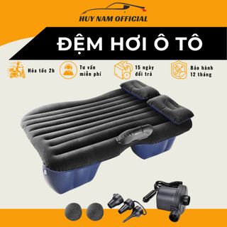  Đệm Hơi Ô Tô Nệm Hơi Ô Tô HUY NAM OFFICIAL - Chất Nhung Mềm Mịn - Tặng Kèm Bơm Điện 12V. 2 Gối Bộ Vá Và Bơm 