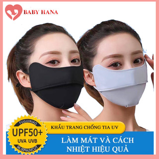 Khẩu trang chống tia uv, khẩu trang kháng khuẩn chống bụi chống nắng 99% chất liệu thun lạnh có nút điều chỉnh cao cấp