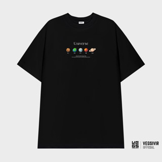 Áo Thun Unisex Vegsivir Universe Form Rộng Tay Lỡ Vải Cotton Cao Cấp