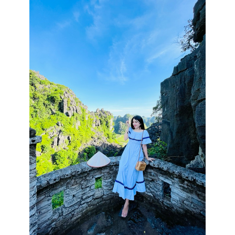 Đầm maxi Nâu đất Bohemian likenew