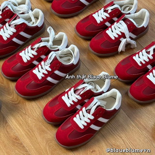 BlaueBlume🦋 Chili sneaker 2 sọc 🍎 giày thể thao nữ màu đỏ đẹp lắm độc lạ cá tính