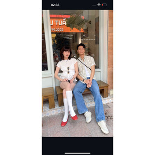 𝐁𝐥𝐚𝐮𝐞𝐁𝐥𝐮𝐦𝐞🦋 🍒 Cherry Red Ballet Flat 🍒 Giày Ly Phạm đế bệt