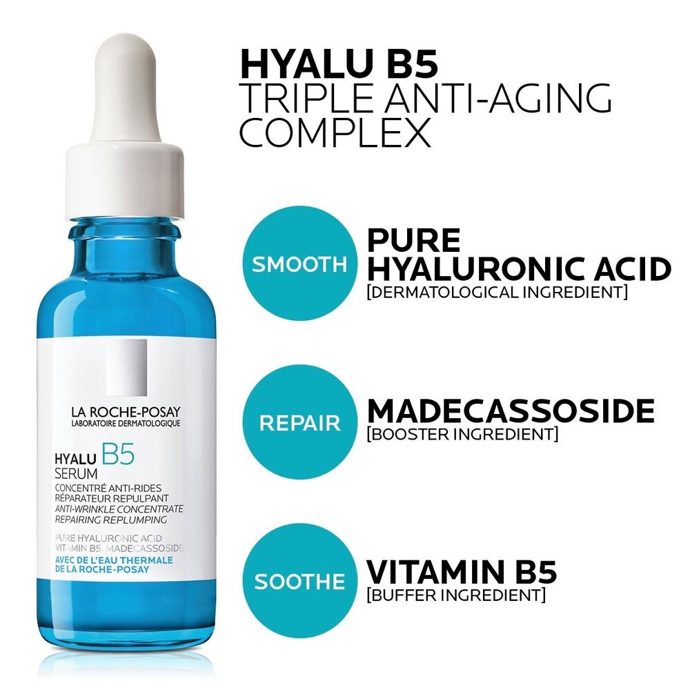 Tinh chất phục hồi da La Roche-Posay Hyalu B5 Pure Hyaluronic Acid Face Serum with Vitamin B5 for Fine Lines 30ml