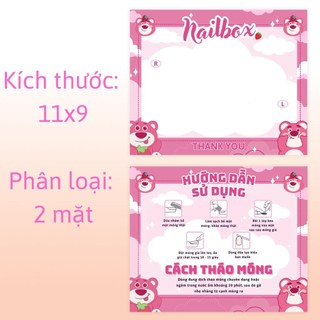 Bìa nailbox 2 mặt - Thẻ gắn móng tay giả, bìa nailbox size 9x11cm giấy C300