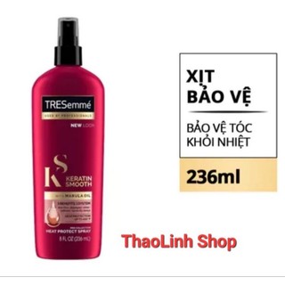 Xịt bảo vệ tóc khỏi nhiệt tresemme keratin smooth 236ml