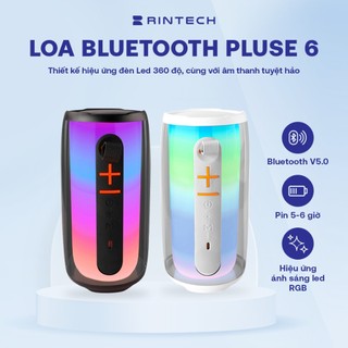 Loa bluetooth pluse 6, âm thanh công suất lớn, đèn led rgb theo nhạc, bass sôi động, pin dung lượng cao,loa rintech
