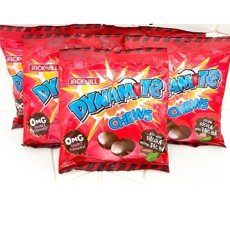 Kẹo Socola 3 Viên Dynamite Chews Hương Socola bạc hà Gói 125g ( Đỏ ) ...