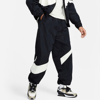 QUẦN NIKE SWOOSH WOVEN TROUSERS PANT - ĐEN / TRẮNG