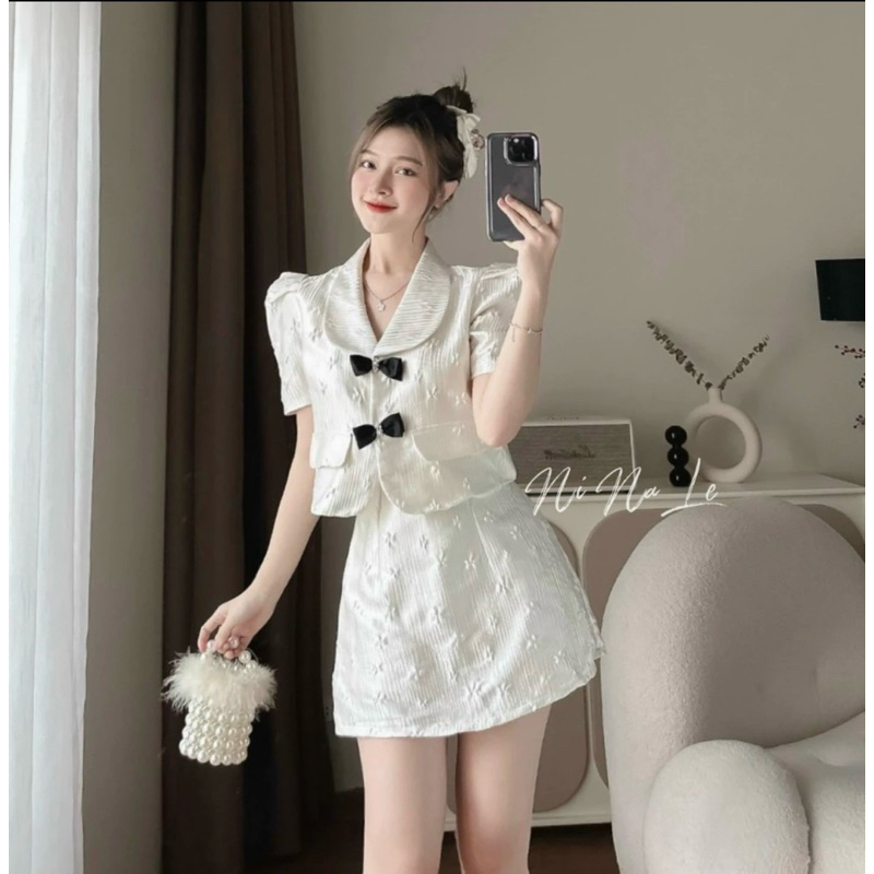 set ao+cv gấm hoa nổi bon