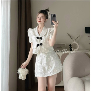 Set ao+cv gấm hoa nổi bon