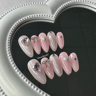 Mã 006 nailbox thiết kế tim nơ hồng
