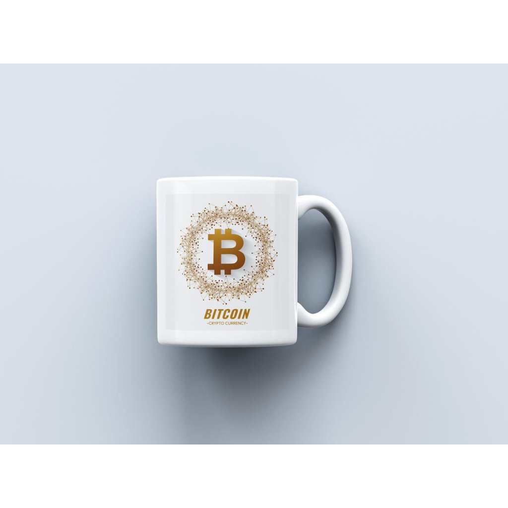 Cốc Uống Nước In Logo Bitcoin