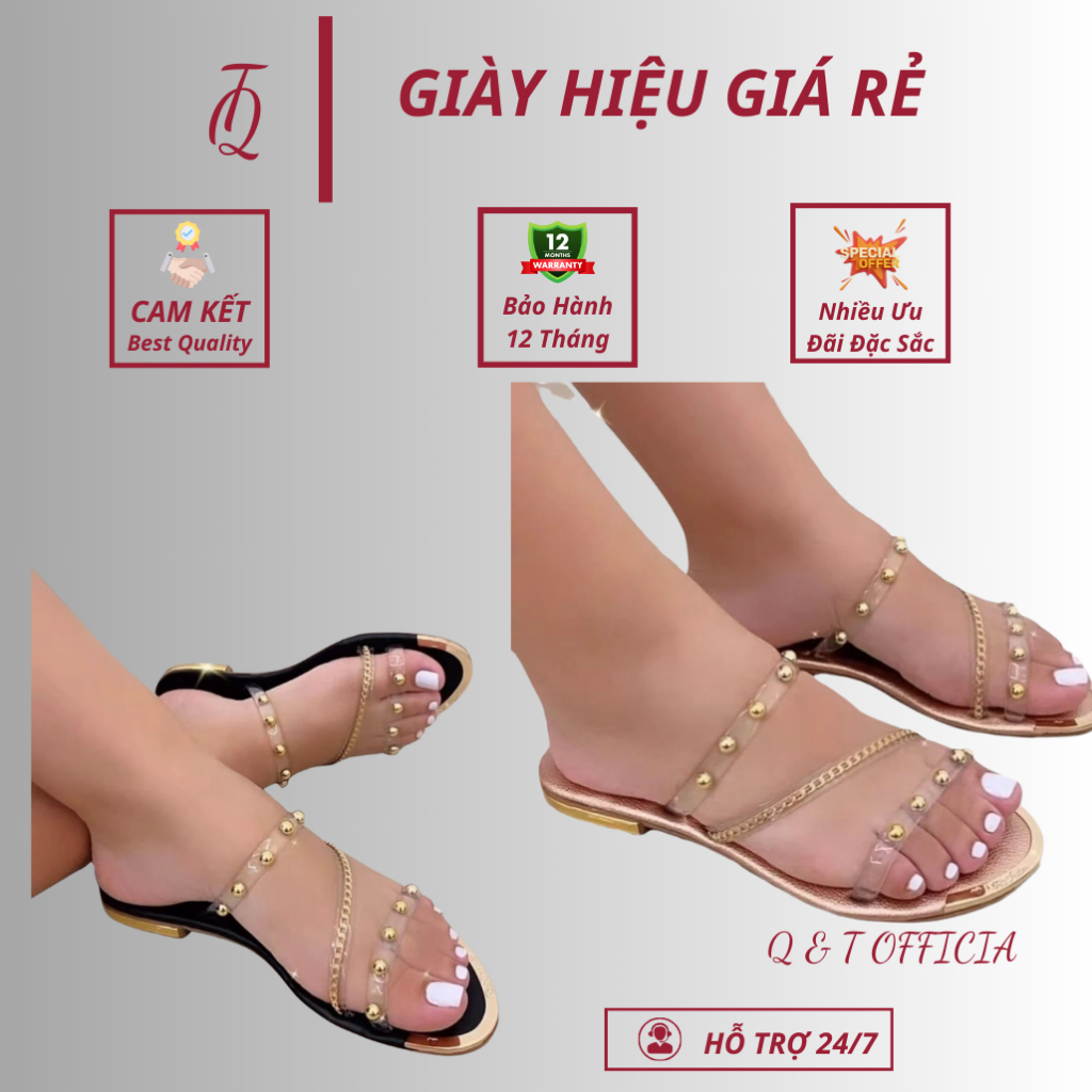 Dép Trong Suốt Giành Cho Nữ Mùa Hè Cực Đẹp.