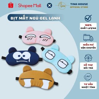 Bịt Mắt Ngủ Có Gel Massage Hỗ Trợ Ngủ Họa Tiết Hoạt Hình - Che mắt Ngủ Tiện Lợi Bảo Vệ Mắt Cho Dân Văn Phòng,Lái Xe