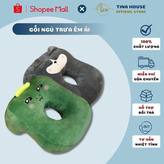 Gối ngủ văn phòng bông gòn cao cấp 33x24x12cm giúp thông hơi không tê tay - gối văn phòng gối nằm ngủ đa năng tiện lợi