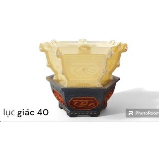 Khuôn chậu cảnh lục giác rộng 40cm cao 22cm